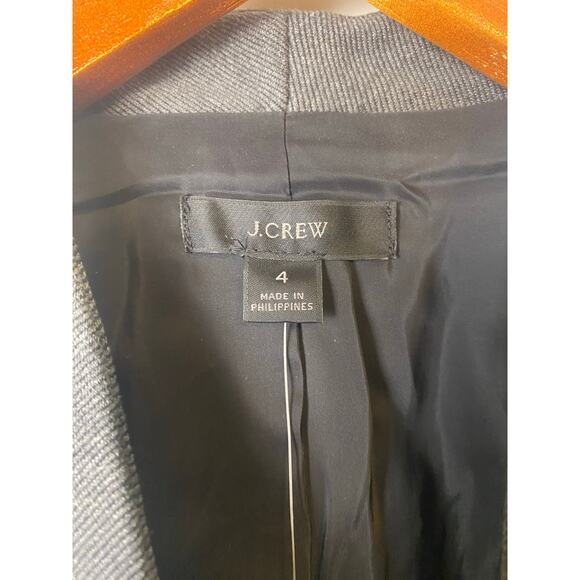 J. Crew Women's Going Out Blazer in Heather Dove Gray Stretch Twill Size 4 NWT - Picture 5 of 12